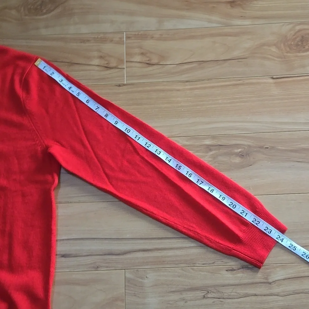 J.Crew Men's Merino Wool Sweater in Tomato Red MEDIUM